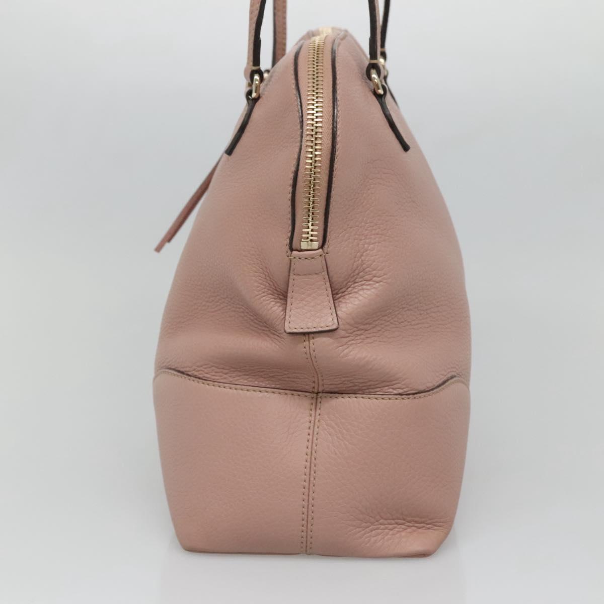 GUCCI Brie Shoulder Bag Leather Gold Pink 323673 Auth 129062