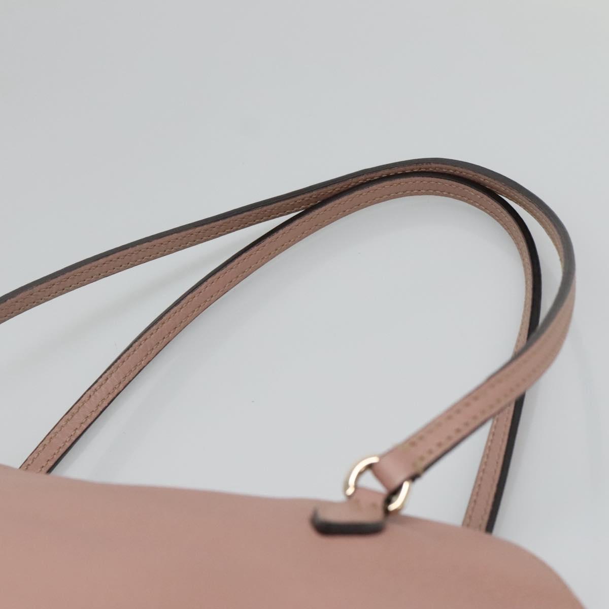 GUCCI Brie Shoulder Bag Leather Gold Pink 323673 Auth 129062