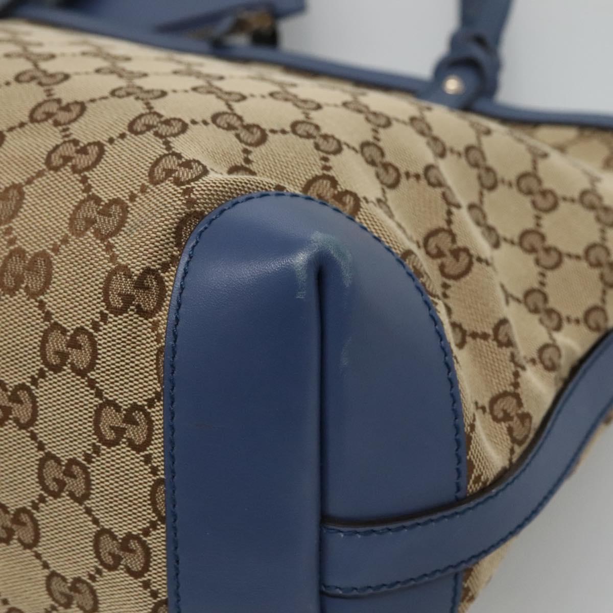 GUCCI GG Canvas Tote Bag Beige Gold 247209 Auth 129064