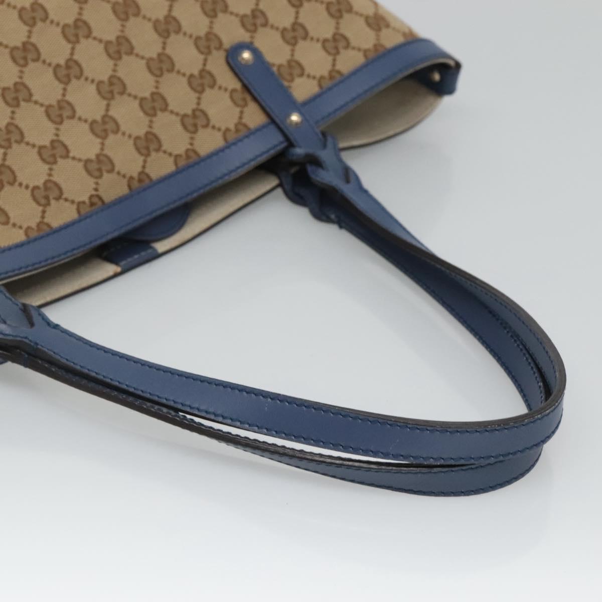 GUCCI GG Canvas Tote Bag Beige Gold 247209 Auth 129064