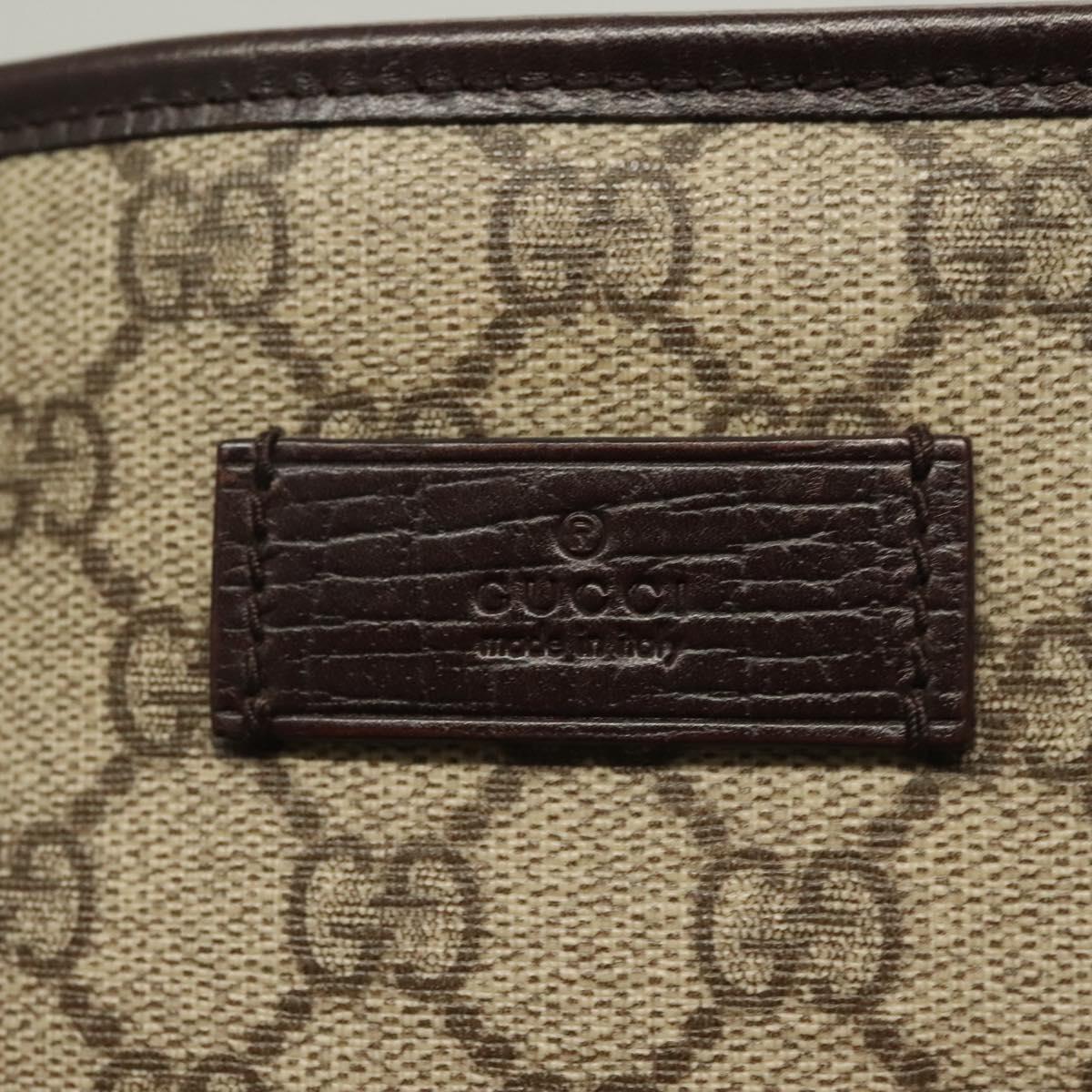 GUCCI GG Supreme Tote Bag PVC Black Silver 114595 Auth 129073