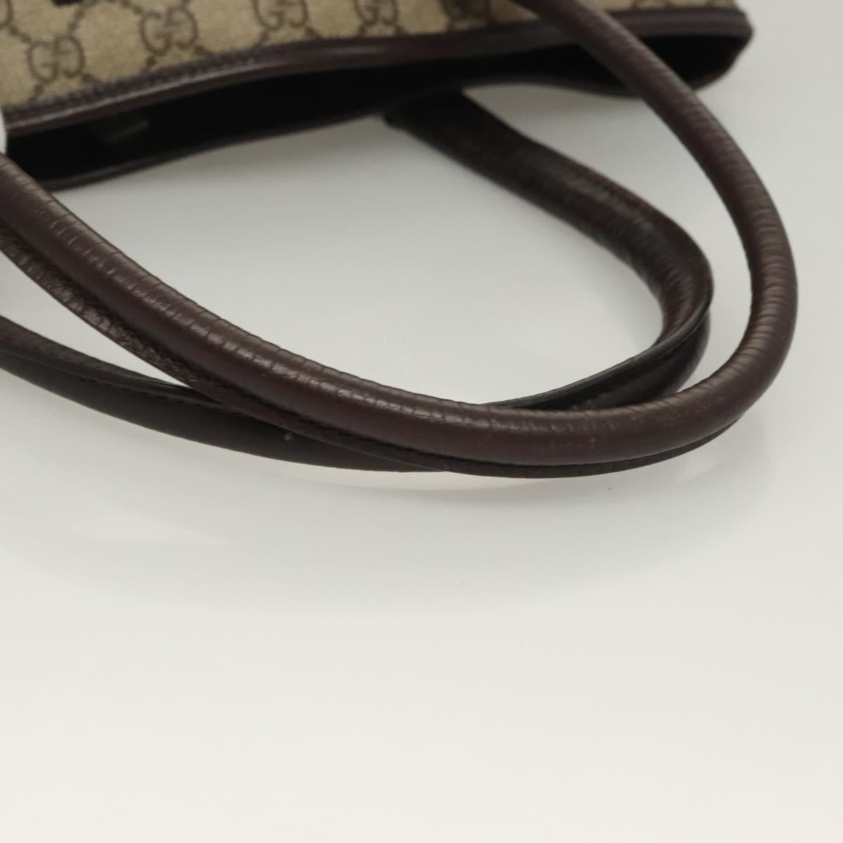 GUCCI GG Supreme Tote Bag PVC Black Silver 114595 Auth 129073