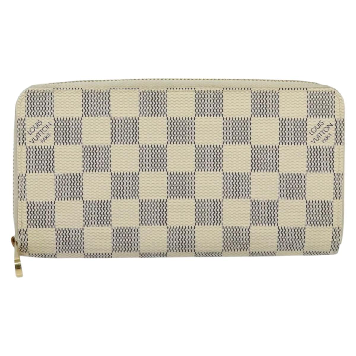 LOUIS VUITTON Damier Azur Zippy Wallet Long Wallet N60019 LV Auth 129085