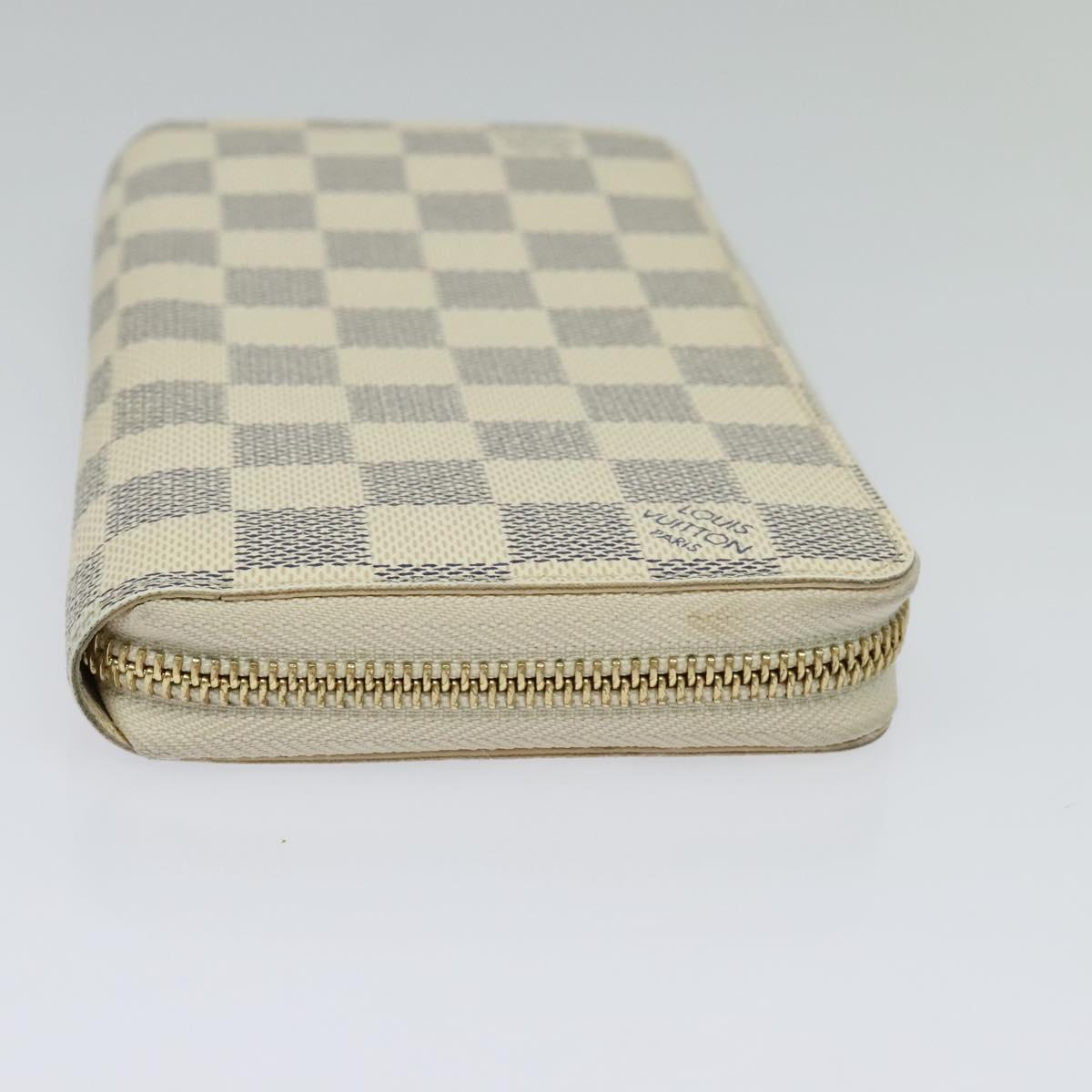 LOUIS VUITTON Damier Azur Zippy Wallet Long Wallet N60019 LV Auth 129085