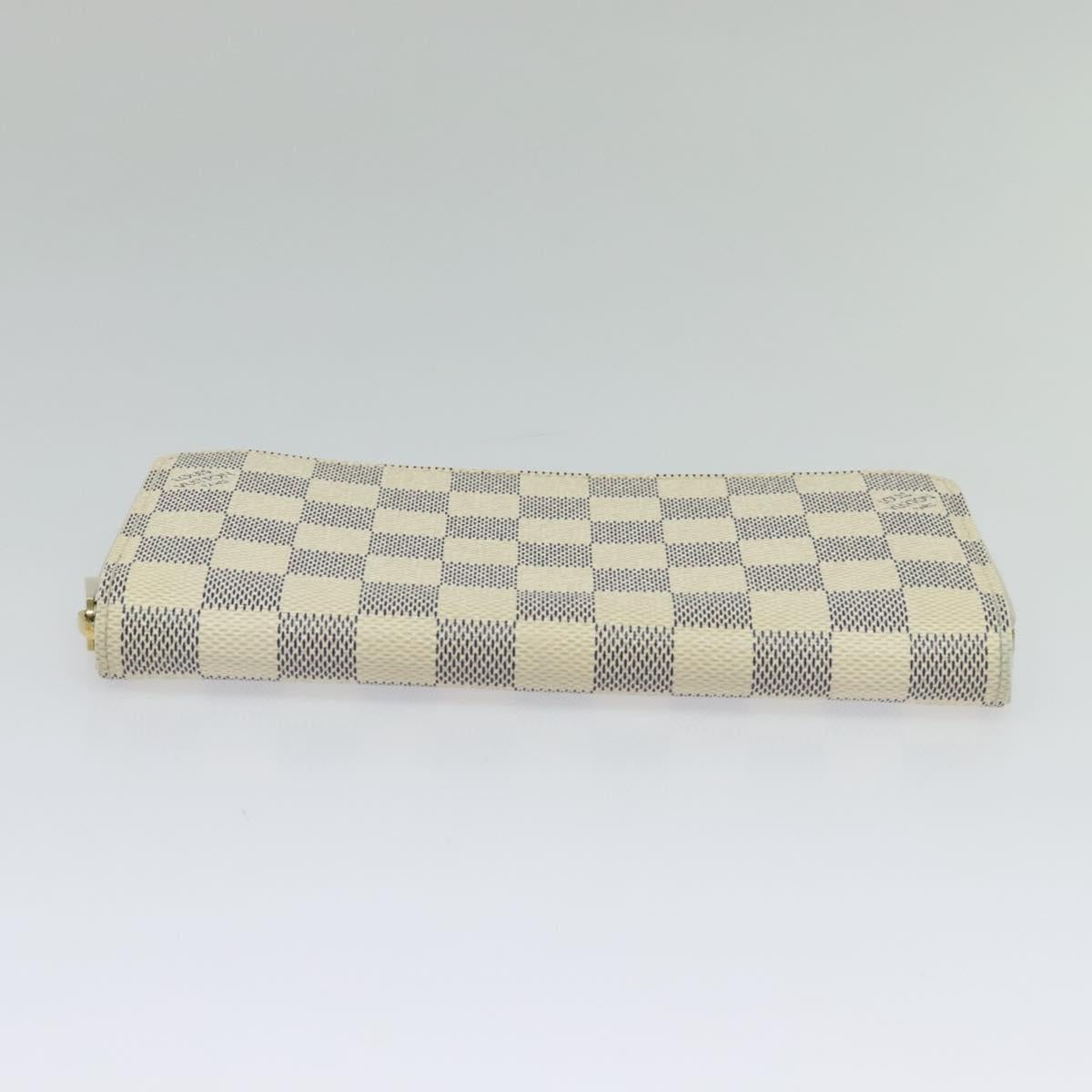 LOUIS VUITTON Damier Azur Zippy Wallet Long Wallet N60019 LV Auth 129085