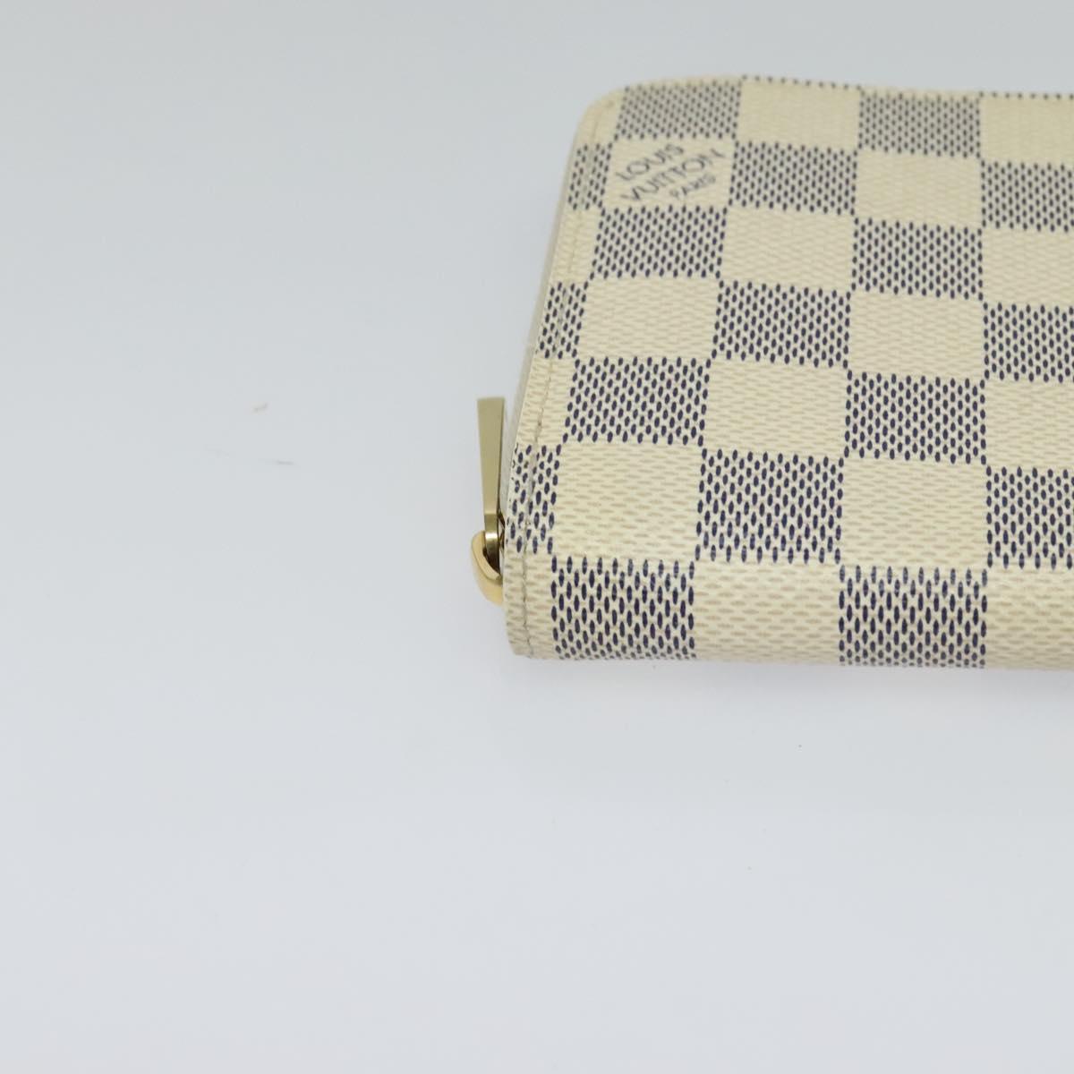 LOUIS VUITTON Damier Azur Zippy Wallet Long Wallet N60019 LV Auth 129085