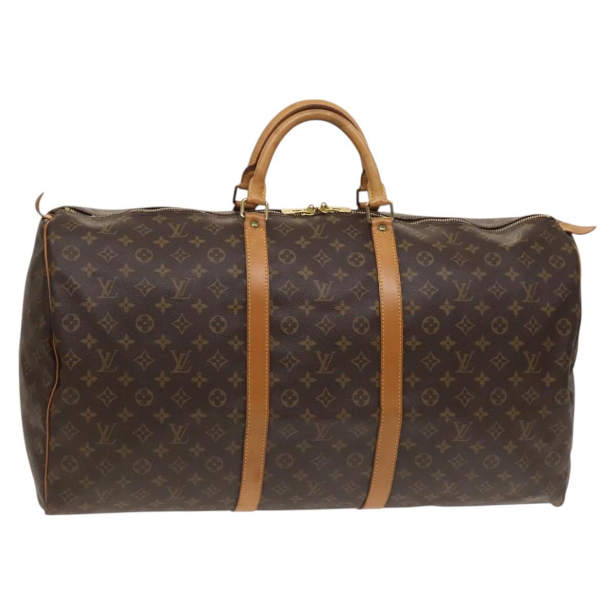 LOUIS VUITTON Monogram Keepall 60 Boston Bag M41422 LV Auth 129093