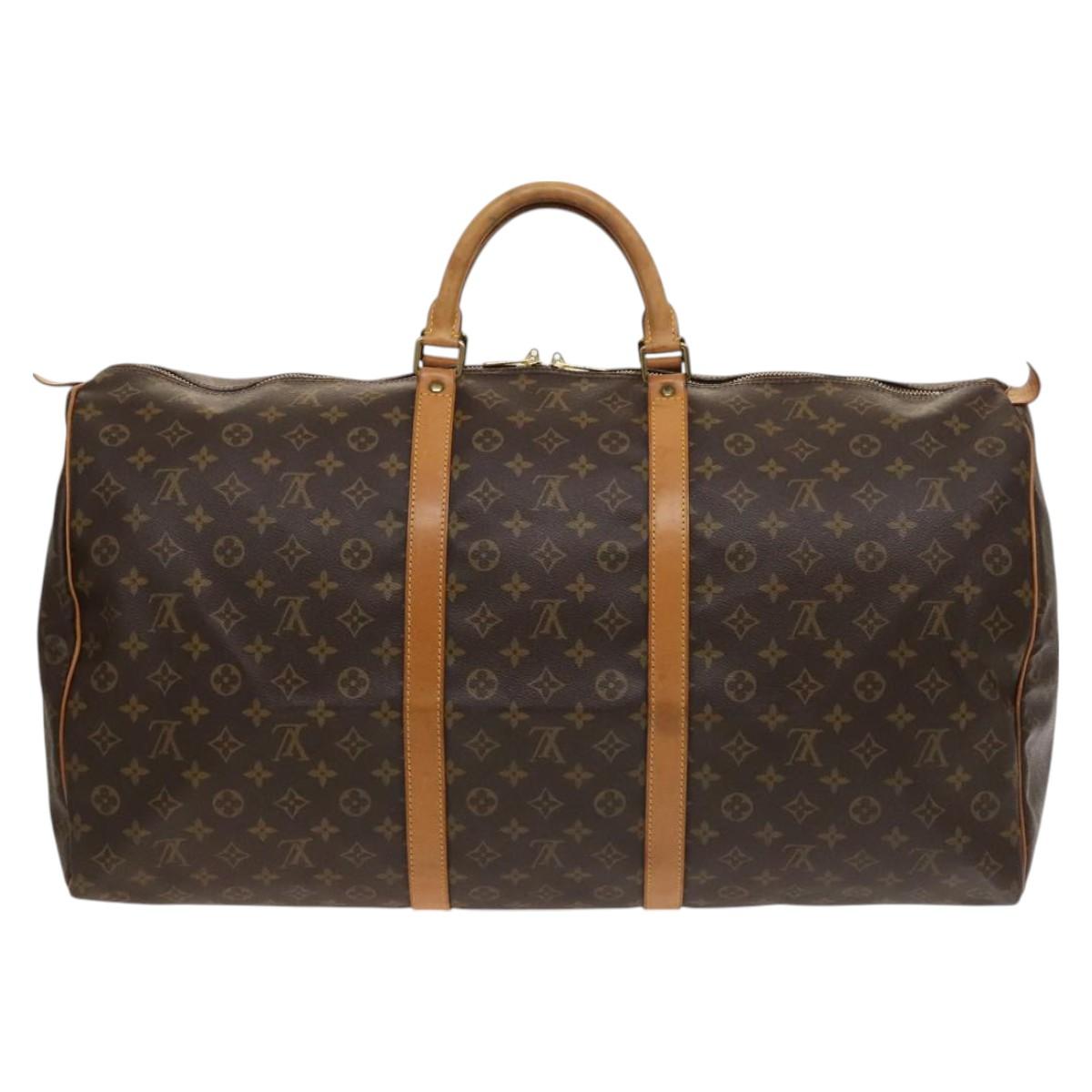 LOUIS VUITTON Monogram Keepall 60 Boston Bag M41422 LV Auth 129093