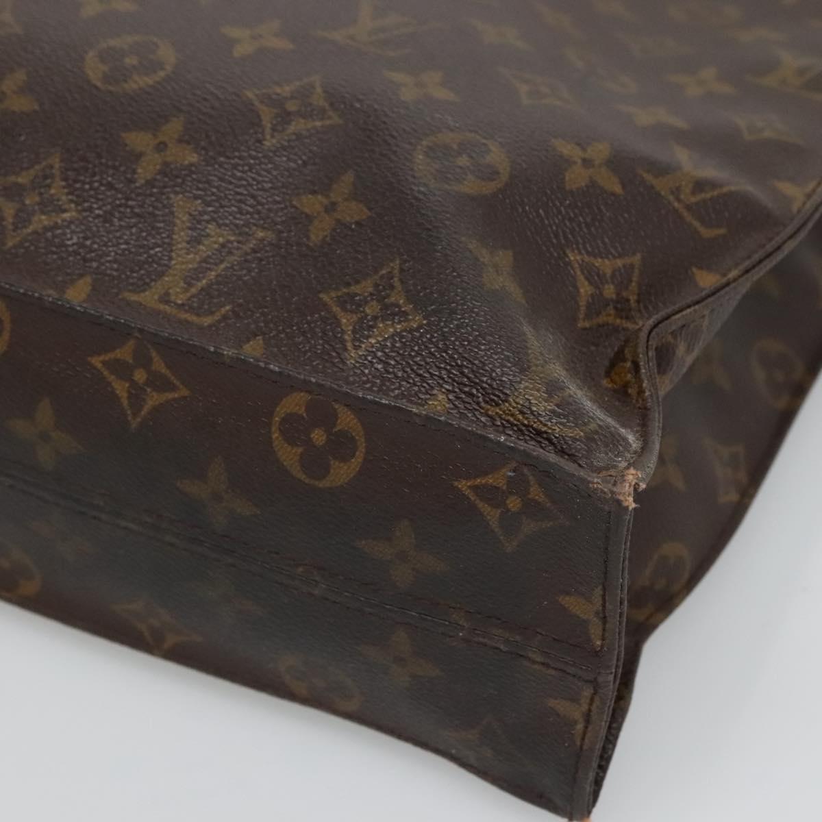 LOUIS VUITTON Monogram Sac Plat Hand Bag M51140 LV Auth 129096