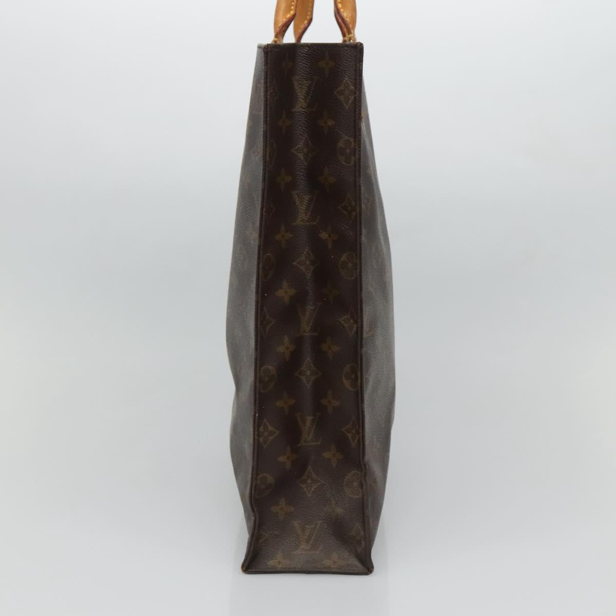 LOUIS VUITTON Monogram Sac Plat Hand Bag M51140 LV Auth 129096