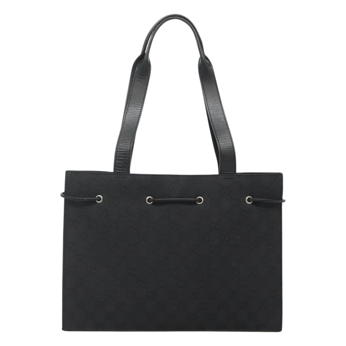 GUCCI GG Canvas Shoulder Bag Black 002 1053 Auth 129100