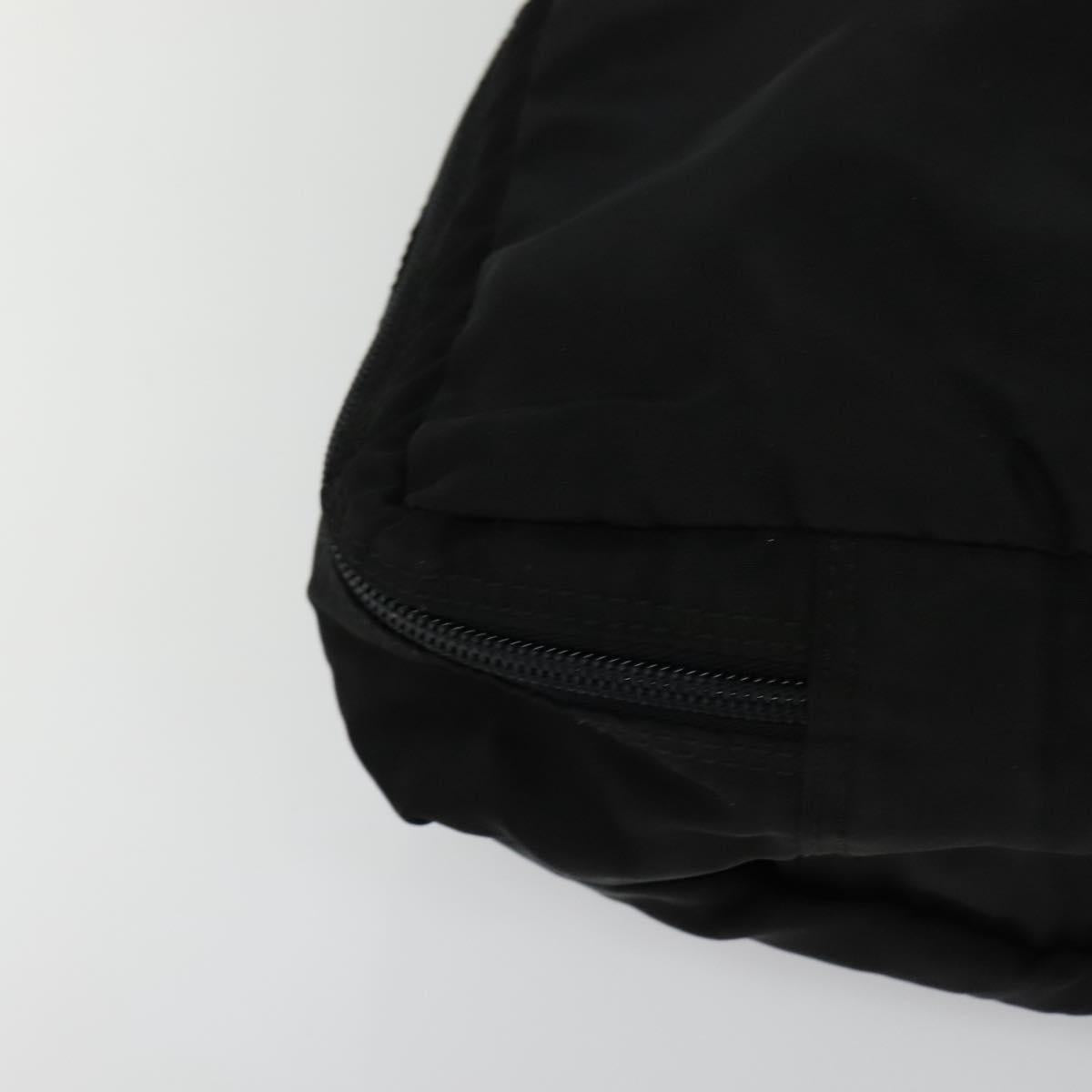PRADA Travel Case Nylon Black Silver Auth 129117