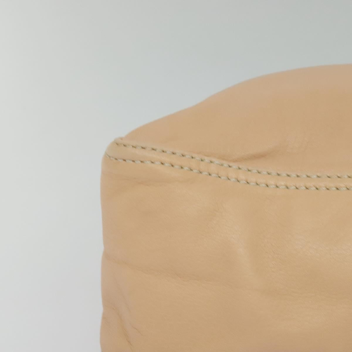 FENDI Hand Bag Leather Pink Gold Auth 129125