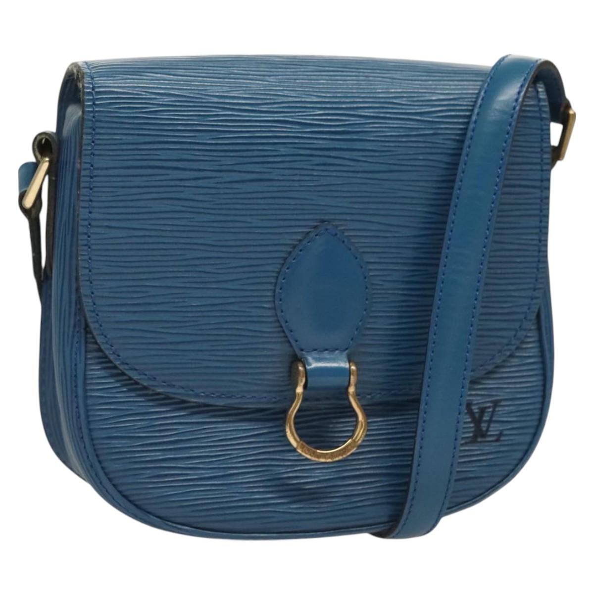 LOUIS VUITTON Epi Saint Cloud PM Shoulder Bag Blue M52195 LV Auth 129175