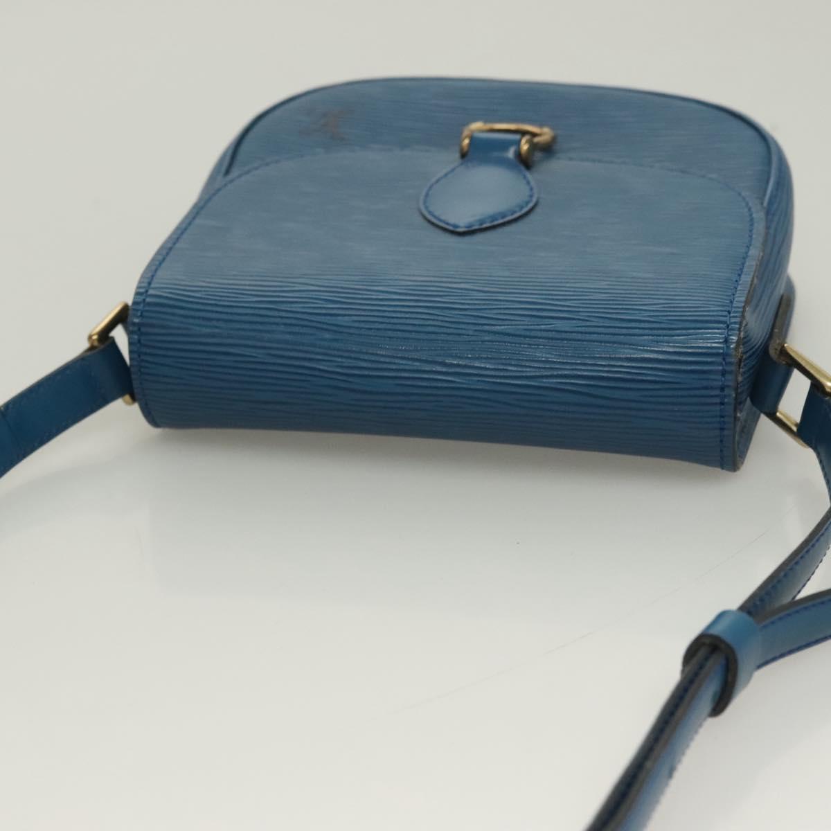 LOUIS VUITTON Epi Saint Cloud PM Shoulder Bag Blue M52195 LV Auth 129175