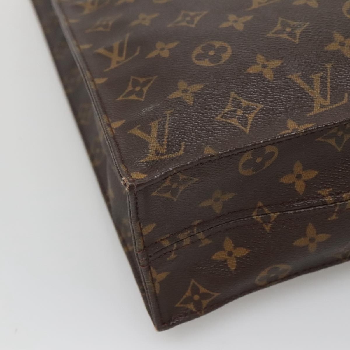 LOUIS VUITTON Monogram Sac Plat Hand Bag M51140 LV Auth 129224