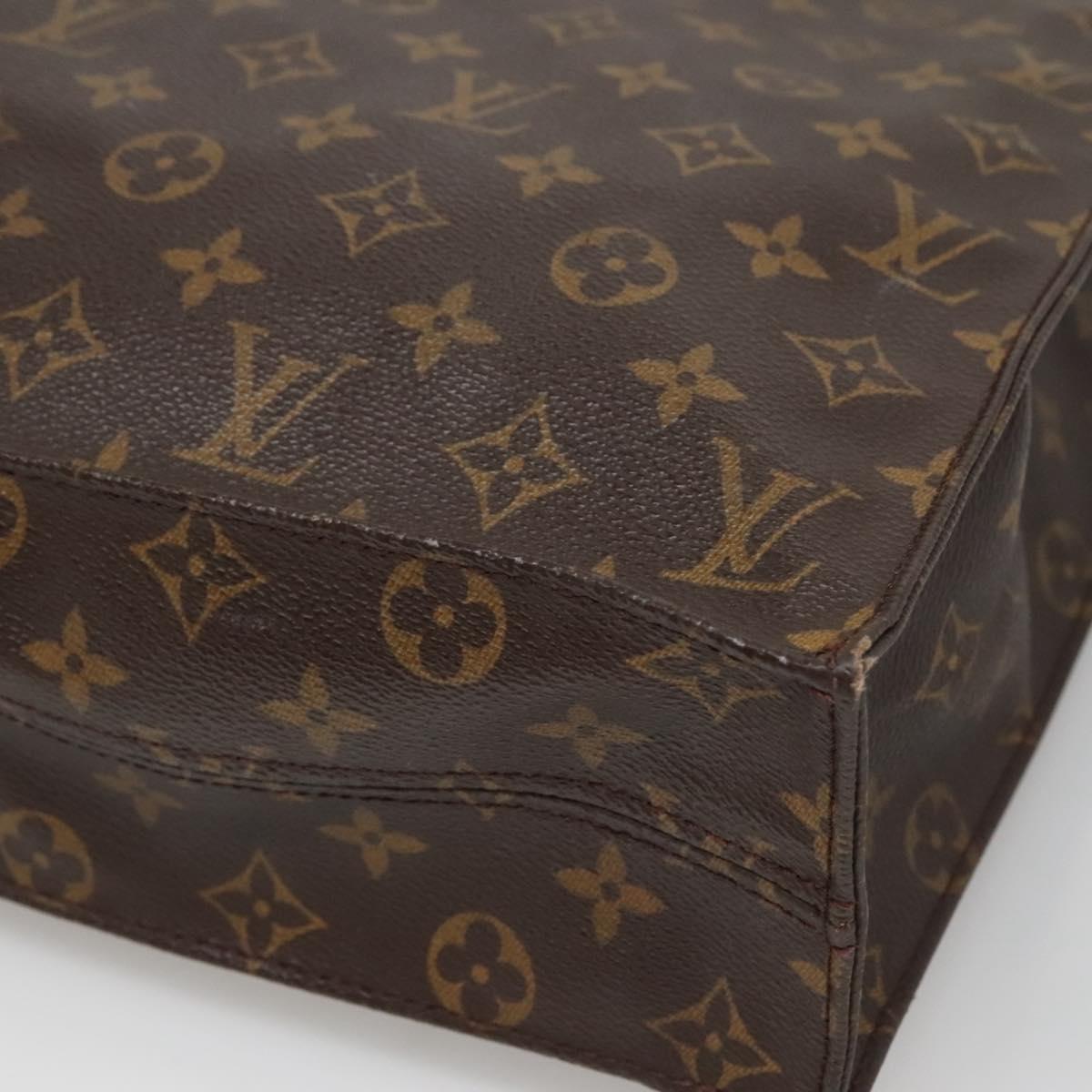 LOUIS VUITTON Monogram Sac Plat Hand Bag M51140 LV Auth 129224