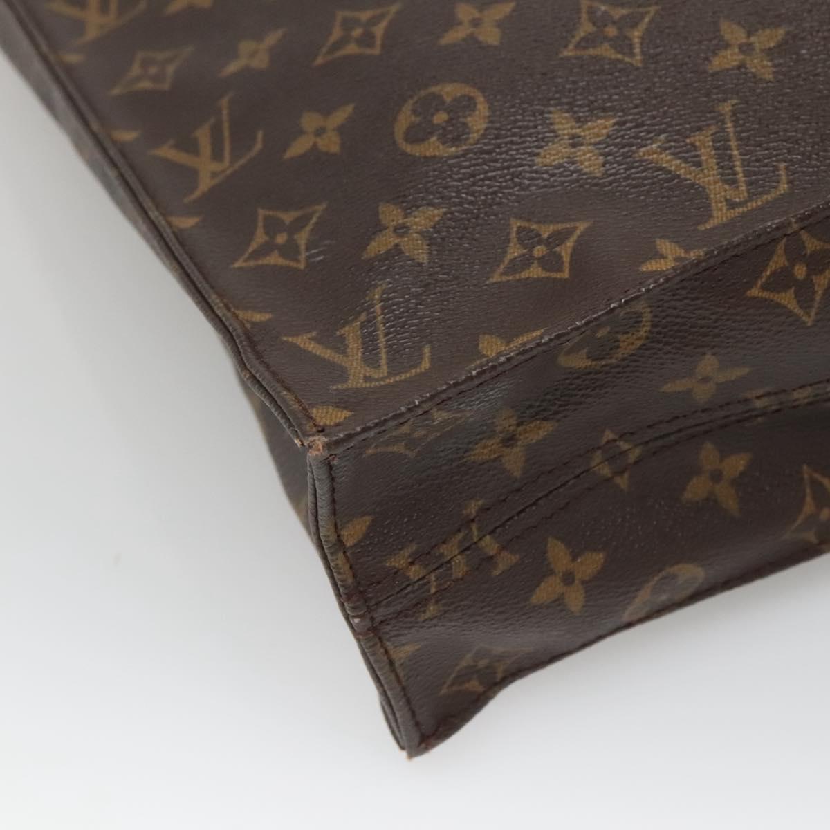 LOUIS VUITTON Monogram Sac Plat Hand Bag M51140 LV Auth 129224