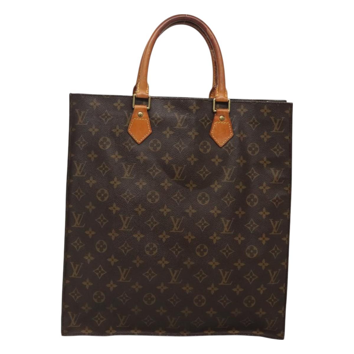 LOUIS VUITTON Monogram Sac Plat Hand Bag M51140 LV Auth 129224