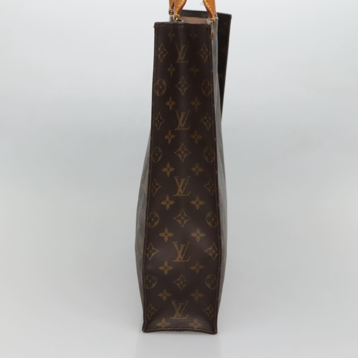LOUIS VUITTON Monogram Sac Plat Hand Bag M51140 LV Auth 129224