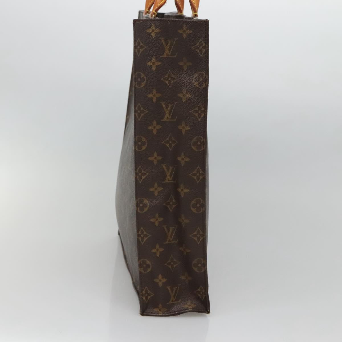 LOUIS VUITTON Monogram Sac Plat Hand Bag M51140 LV Auth 129224