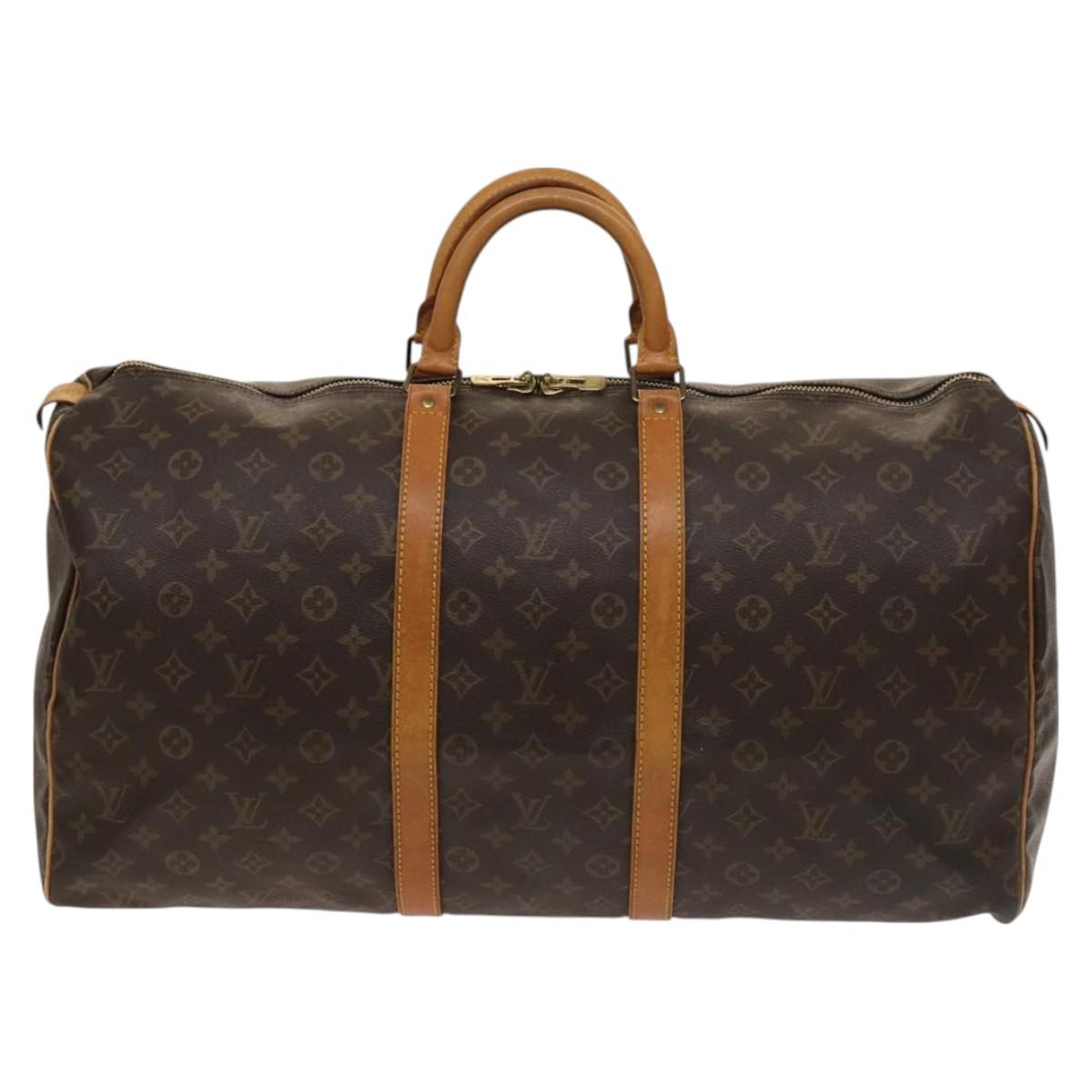 LOUIS VUITTON Monogram Keepall 55 Boston Bag M41424 LV Auth 129265