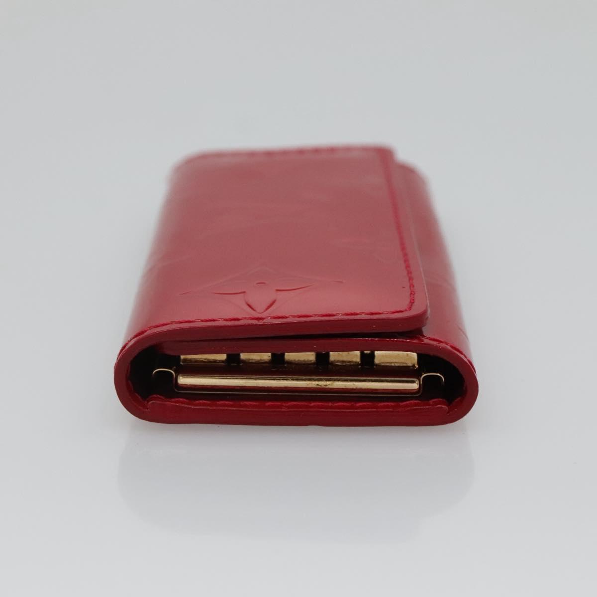 LOUIS VUITTON Vernis Multicles 4 Key Case Pomme D'amour M91976 LV Auth 129271V