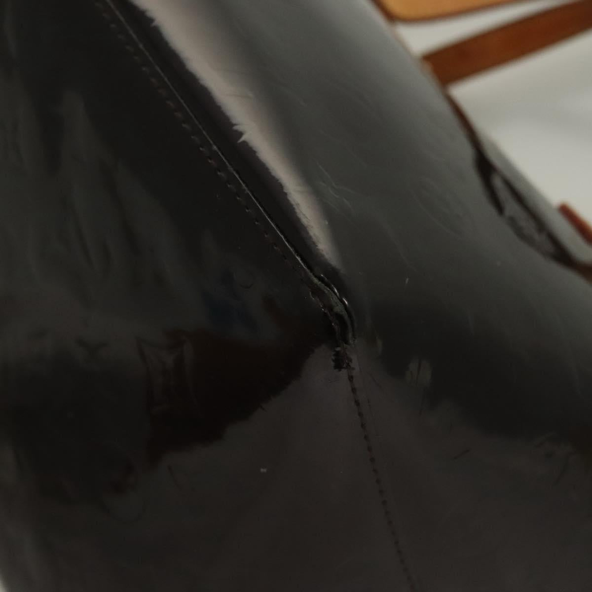 LOUIS VUITTON Monogram Vernis Bellevue PM Hand Bag Amarante M93585 Auth 129276