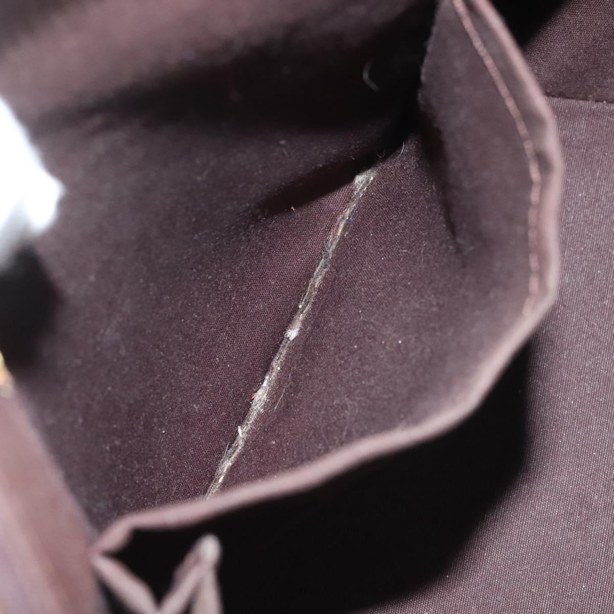 LOUIS VUITTON Monogram Vernis Bellevue PM Hand Bag Amarante M93585 Auth 129276