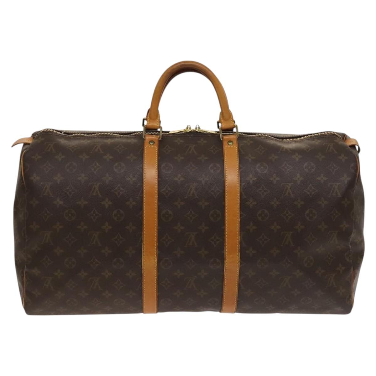 LOUIS VUITTON Monogram Keepall 55 Boston Bag M41424 LV Auth 129278