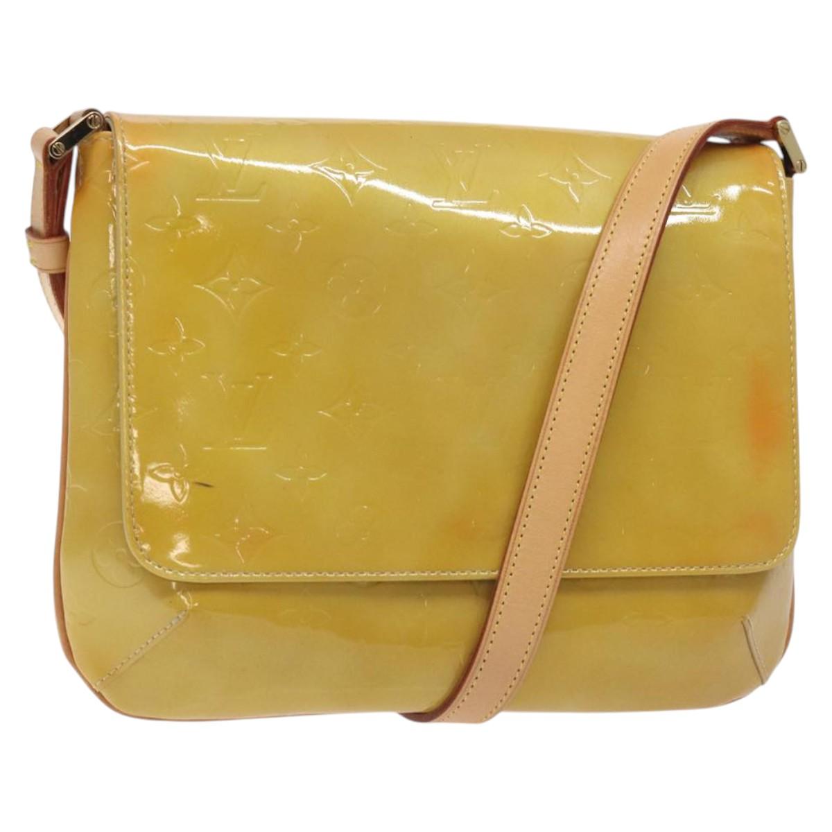 LOUIS VUITTON Monogram Vernis Thompson Street Bag Beige M91301 LV Auth 129282