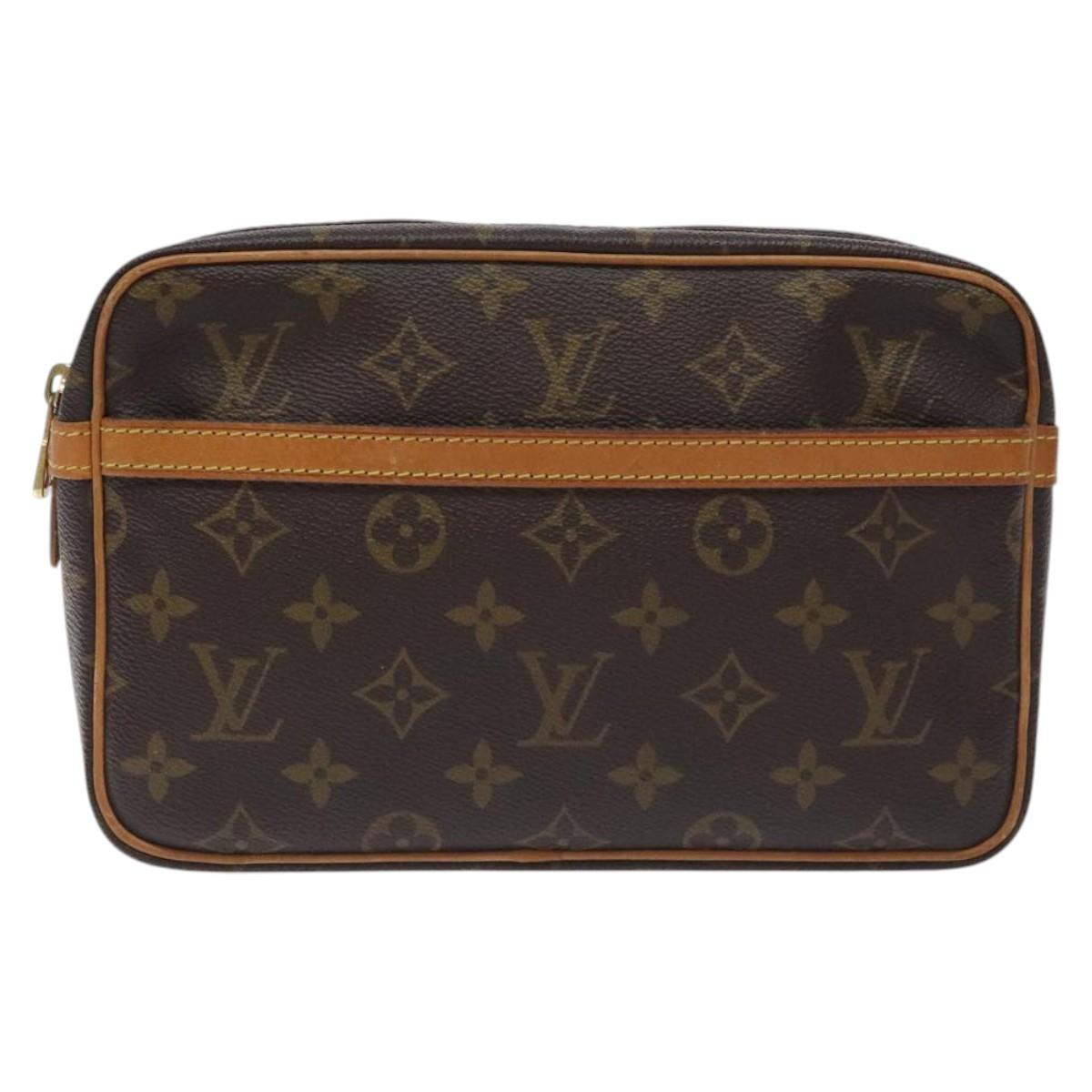 LOUIS VUITTON Monogram Compiegne 23 Clutch Bag M51847 LV Auth 129286