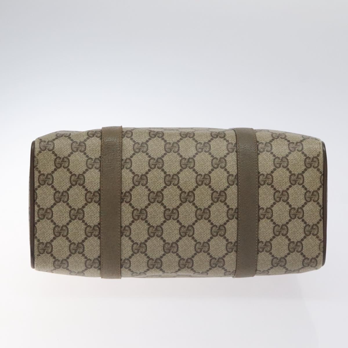 GUCCI GG Supreme Web Sherry Line Hand Bag PVC Beige Gold 116 02 006 Auth 129289