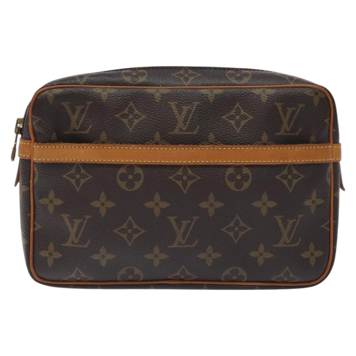 LOUIS VUITTON Monogram Compiegne 23 Clutch Bag M51847 LV Auth 129305