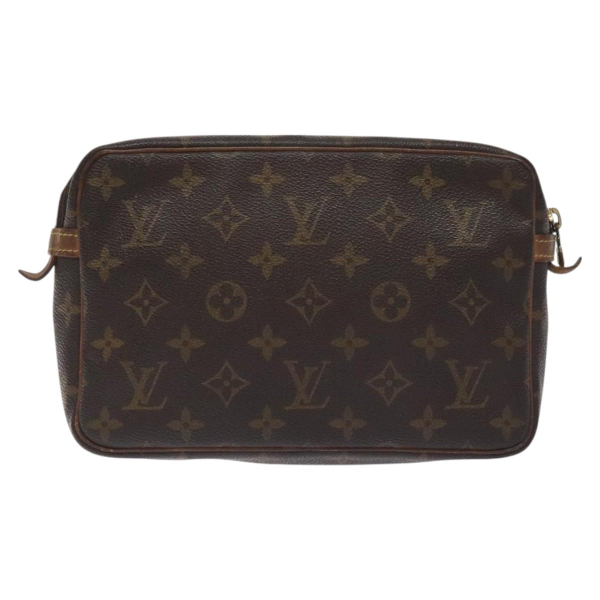 LOUIS VUITTON Monogram Compiegne 23 Clutch Bag M51847 LV Auth 129306