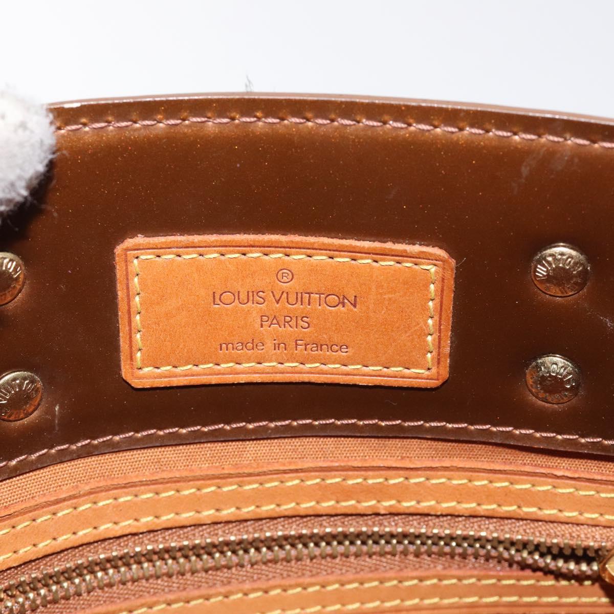 LOUIS VUITTON Monogram Vernis Reade PM Hand Bag Bronze M91146 LV Auth 129334