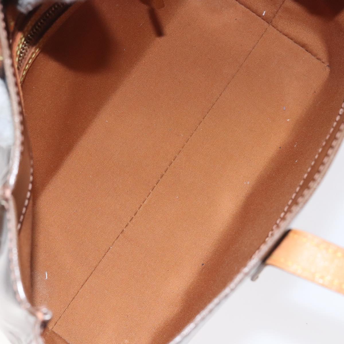 LOUIS VUITTON Monogram Vernis Reade PM Hand Bag Bronze M91146 LV Auth 129334