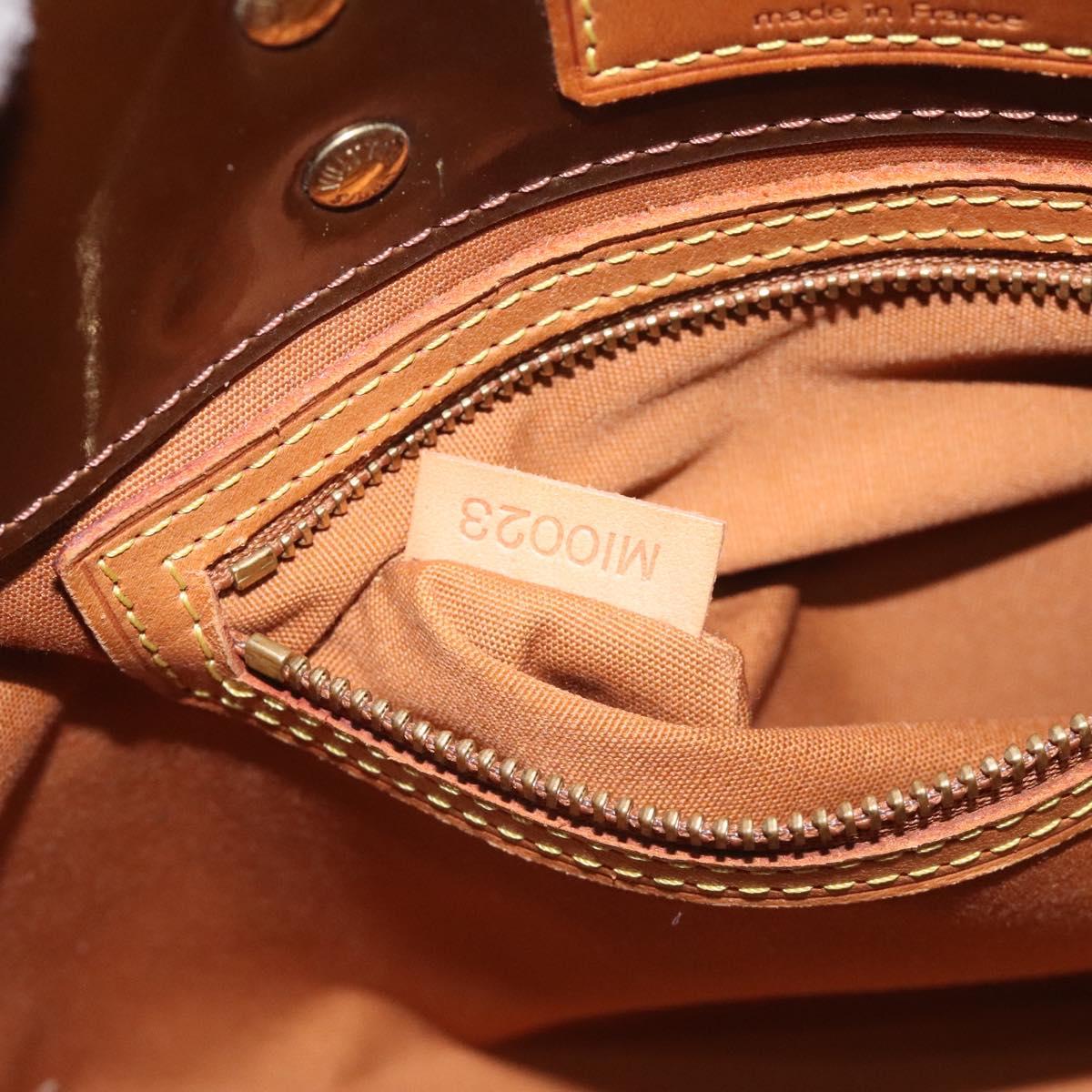 LOUIS VUITTON Monogram Vernis Reade PM Hand Bag Bronze M91146 LV Auth 129334