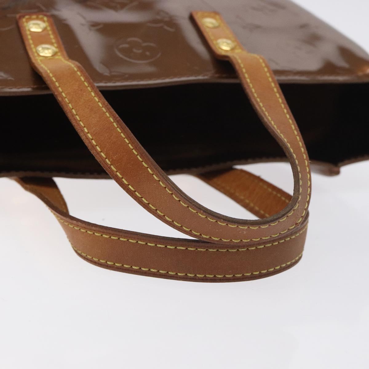 LOUIS VUITTON Monogram Vernis Reade PM Hand Bag Bronze M91146 LV Auth 129334