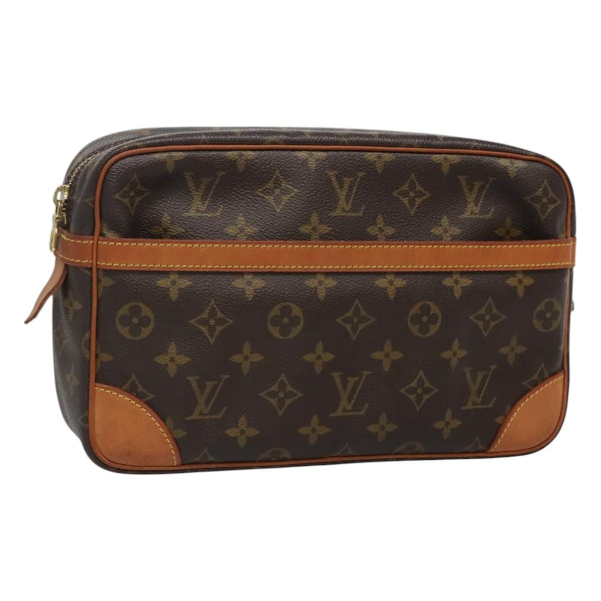 LOUIS VUITTON Monogram Compiegne 28 Clutch Bag M51845 LV Auth 129337