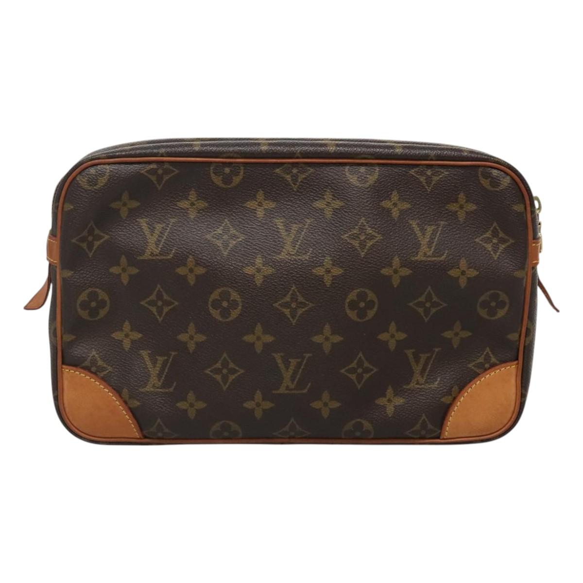LOUIS VUITTON Monogram Compiegne 28 Clutch Bag M51845 LV Auth 129337