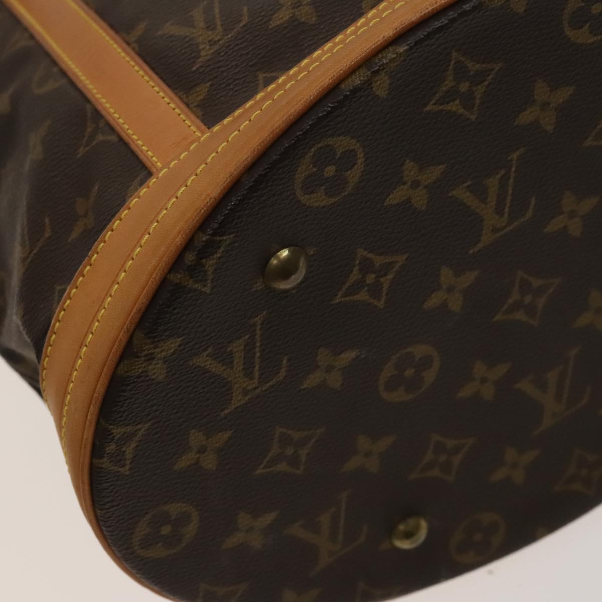 LOUIS VUITTON Monogram Bucket GM Shoulder Bag M42236 LV Auth 129375