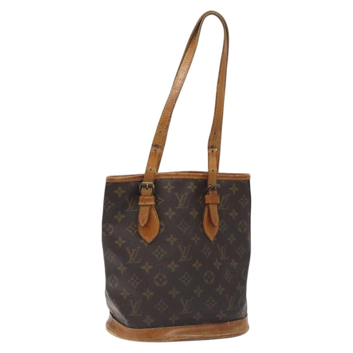 LOUIS VUITTON Monogram Bucket PM Shoulder Bag Vintage M42238 LV Auth 129386