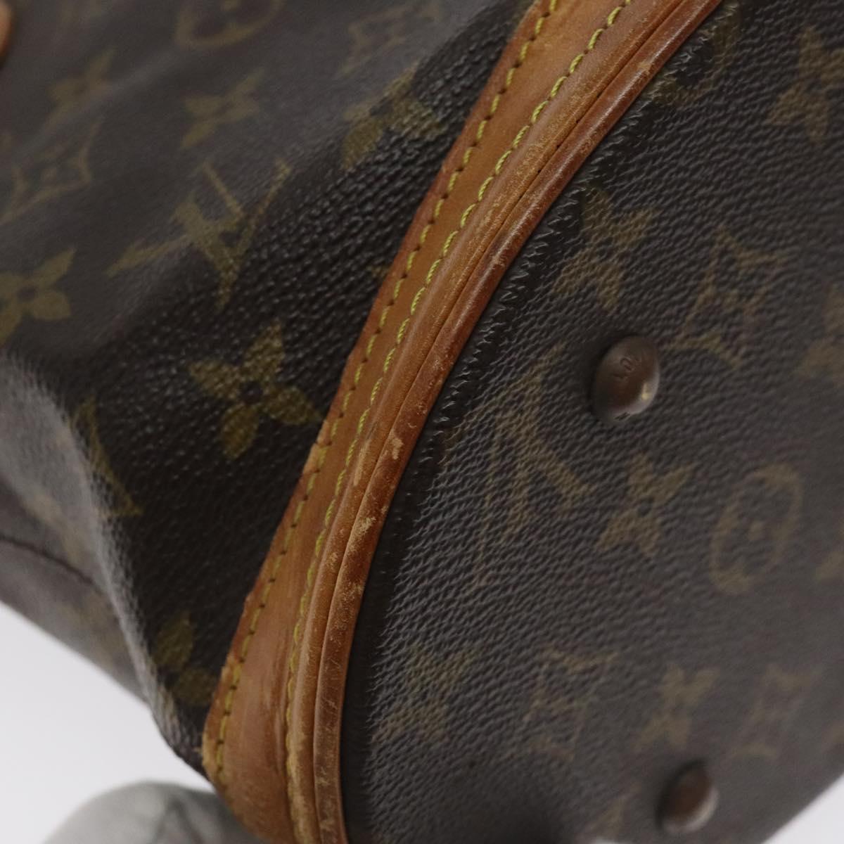 LOUIS VUITTON Monogram Bucket PM Shoulder Bag Vintage M42238 LV Auth 129386