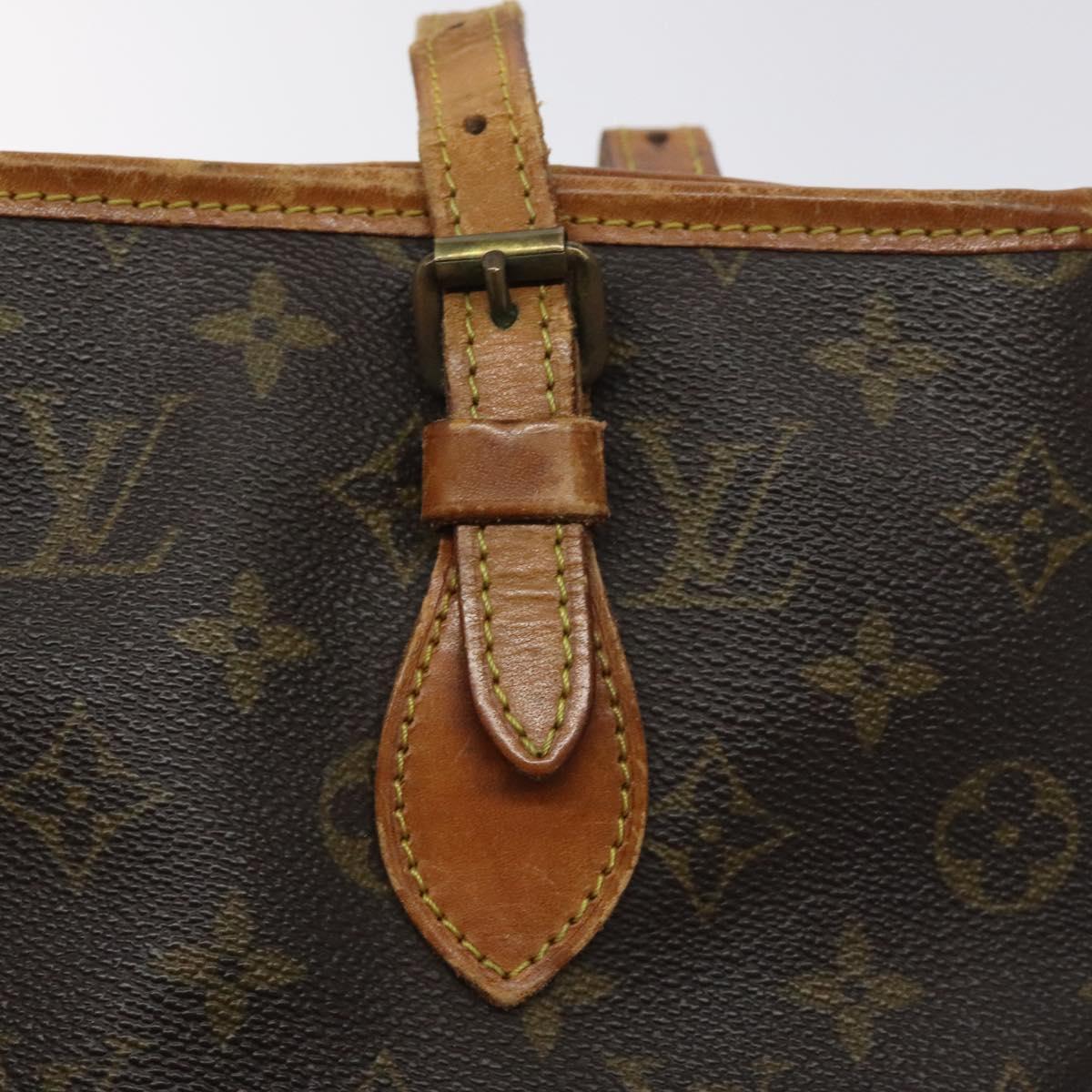 LOUIS VUITTON Monogram Bucket PM Shoulder Bag Vintage M42238 LV Auth 129386