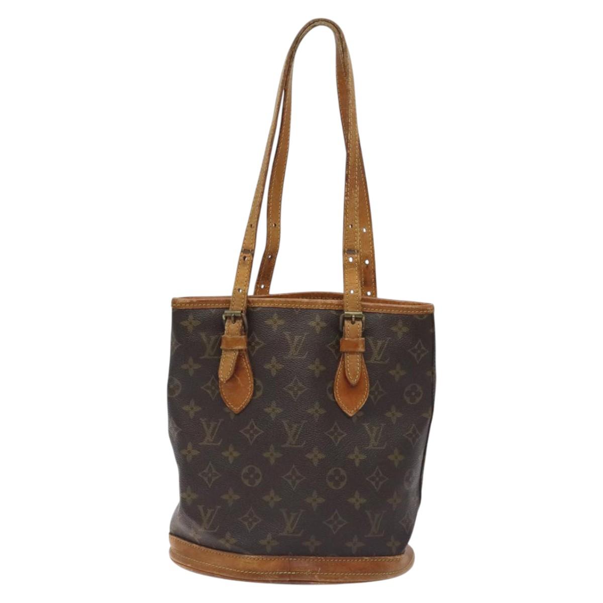 LOUIS VUITTON Monogram Bucket PM Shoulder Bag Vintage M42238 LV Auth 129386