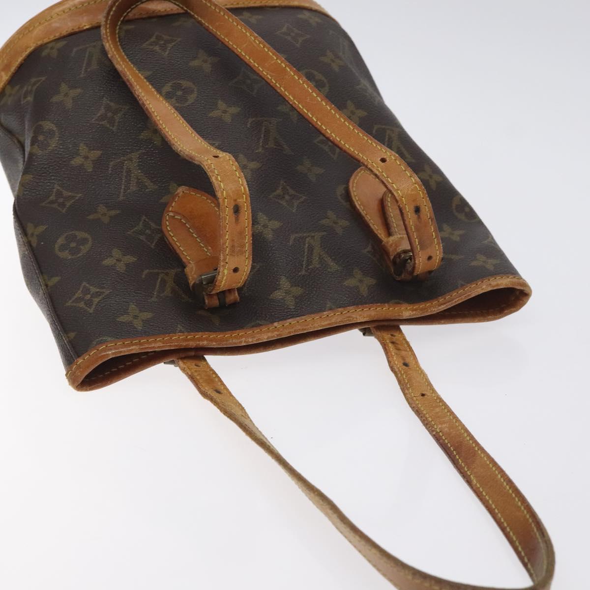 LOUIS VUITTON Monogram Bucket PM Shoulder Bag Vintage M42238 LV Auth 129386