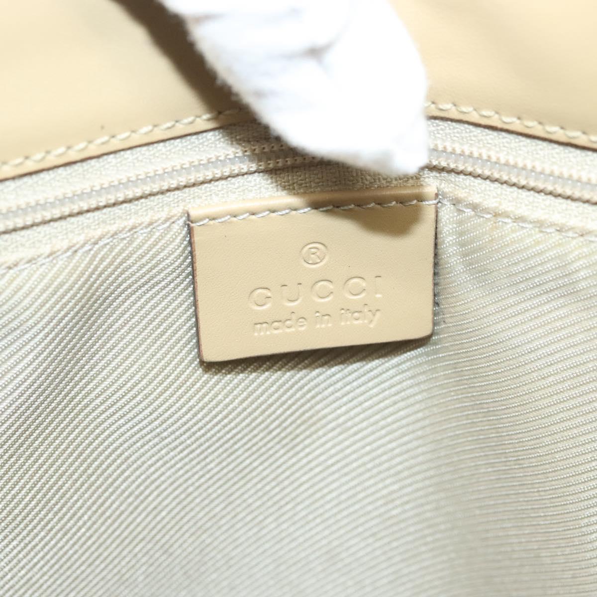 GUCCI Micro GG Canvas Jackie Hand Bag Beige Gold 002 1065 Auth 129399