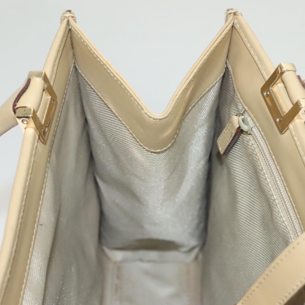 GUCCI Micro GG Canvas Jackie Hand Bag Beige Gold 002 1065 Auth 129399