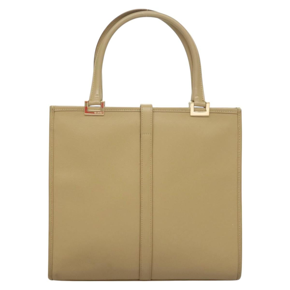 GUCCI Micro GG Canvas Jackie Hand Bag Beige Gold 002 1065 Auth 129399